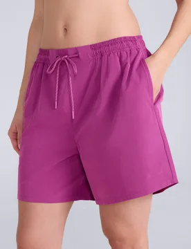 Reeva Womens Hybrid Swim Shorts - Purple - Purple - Size: 16 - Animal - FashionsVida