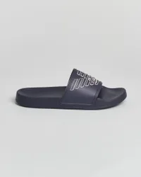Ciabatte blu con maxi logo aquila stampato