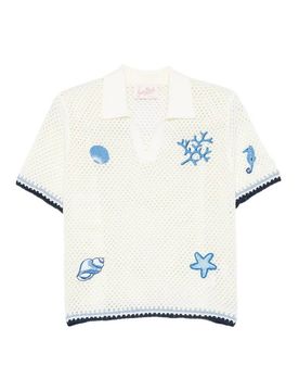 Pixie kint polo da donna in pizzo