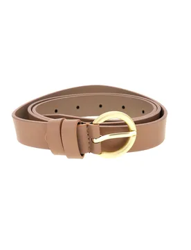 Cintura marrone con fibbia tonda WIS 0149 E - FIRST LADY - FashionsVida