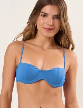 Top de bikini balconette liso con relleno - Río de Sol - FashionsVida