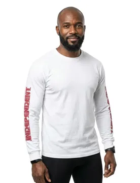 T-shirt à Manches Longues Ancient Groundwork White XL - Independent - FashionsVida