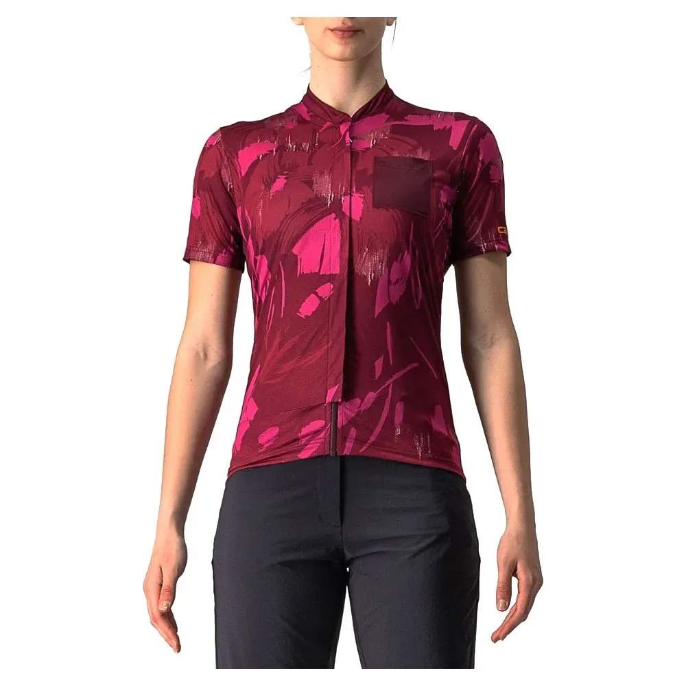 Maglia A Maniche Corte Unltd Sentiero Barbaresco Red - Castelli - FashionsVida