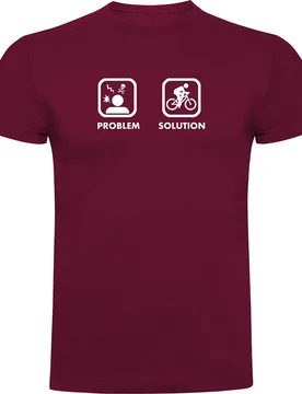 Maglietta A Maniche Corte Problem Solution Bike Dark Red - Kruskis - FashionsVida