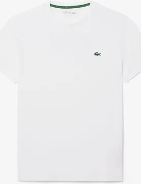 Camiseta de hombre deportiva estampada ultra dry en negro de manga corta - Lacoste - FashionsVida