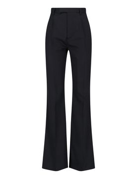Pantaloni Bootcut In Lana Vergine
