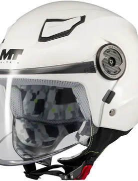 Casco Moto Bambino Jet LITE PURE A0 Bianco Lucido taglia L - MT Helmets - FashionsVida