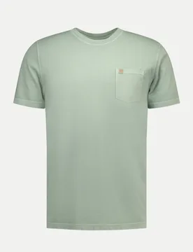 Basic T-Shirt mit Brusttasche Grün L - NZA New Zealand Auckland - FashionsVida