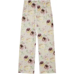 Pantalón recto con estampado floral