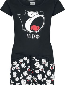 Schlafanzug - Tired Felix - S bis 3XL - für Damen - Größe XXL - schwarz - EMP exklusives Merchandise! - Frauen - female
