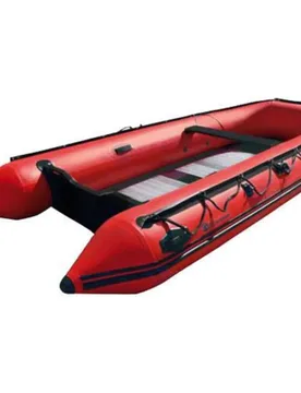 Aluminium Sole Inflatable Boat 4.20 M Red 6 Places unisex - Goldenship - FashionsVida