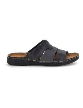Ciabatte grigie con sottopiede in vera pelle 602SKPS 44