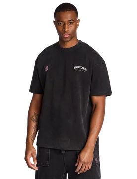 Podium Men T-Shirts - Black - Size M - Cotton Jersey - Black - Size: Medium - Street Cartel - FashionsVida