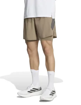 Pantaloni Corti Adi365 Formotion 2in1 Khaki Six / Black XL - Adidas - FashionsVida