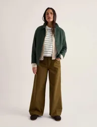 Jersey Striped Scoop Neck T-Shirt Green Mix female