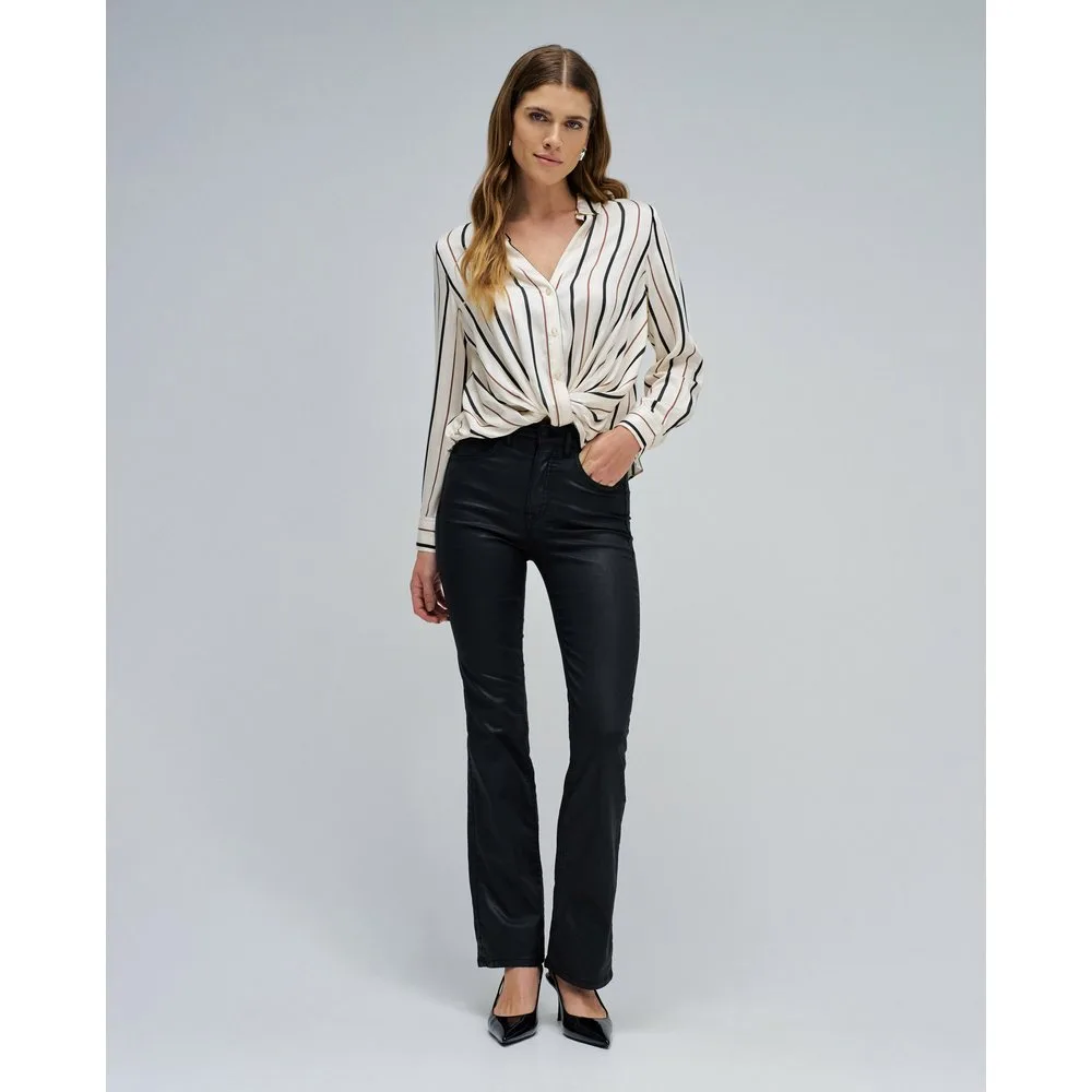 Vaqueros campana Faith push in bootcut efecto coating de mujer - Salsa Jeans - FashionsVida