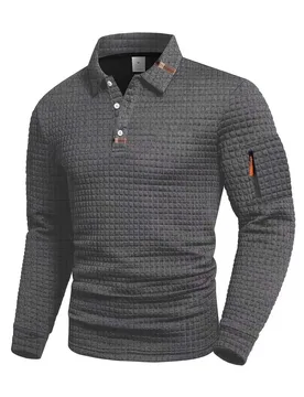 Spring and Autumn Men's Lapel Splicing Pocket Zipper Decorative POLO Shirt Daily Leisure - Aliexpress - FashionsVida