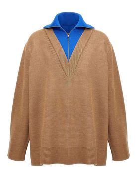 Jil Sander Maglione con mezza zip