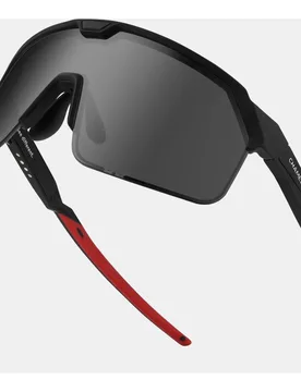Gafas de Sol Unisex Shield Slider-Automatic HVL Smoke Matte Black - CHAMELO - FashionsVida