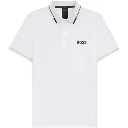 HUGO Polo Paul Pro, weiss/schwarz xxxl