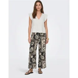 Pantalón ancho de mujer estampado