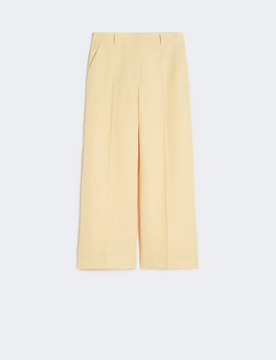 Pantalone in lino donna giallo