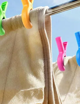 Piezas Pinzas para toallas de playa, pinzas de plástico resistentes al viento, pinzas para toallas de playa, perchas, pinzas de ropa, pinzas de resor - Shein - FashionsVida