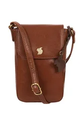 Buzz' Leather Small Cross Body Bag - Brown - Size: One Size