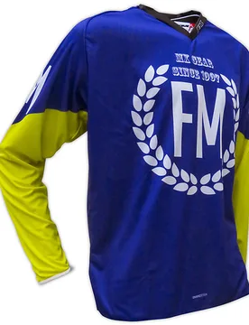 Maglia Moto Cross Enduro Vintage X24 Campus Blu Gi taglia M - Fm racing - FashionsVida