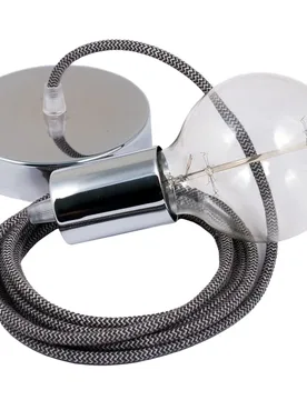Cables Suspension Luminaire Rd74 Zigzag 2 M Diy Anthracite / Chrome Plated One Size - Creative - FashionsVida