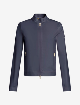 Giacca biker donna blu scuro