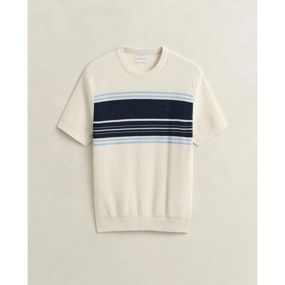 Jersey de hombre de cuello redondo y manga corta - Gant - FashionsVida