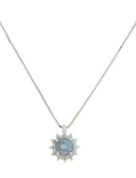 Collana Donna Promesse Acquamarina Diamanti PCONTF