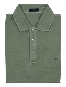 Polo in jersey con ricamo satinato