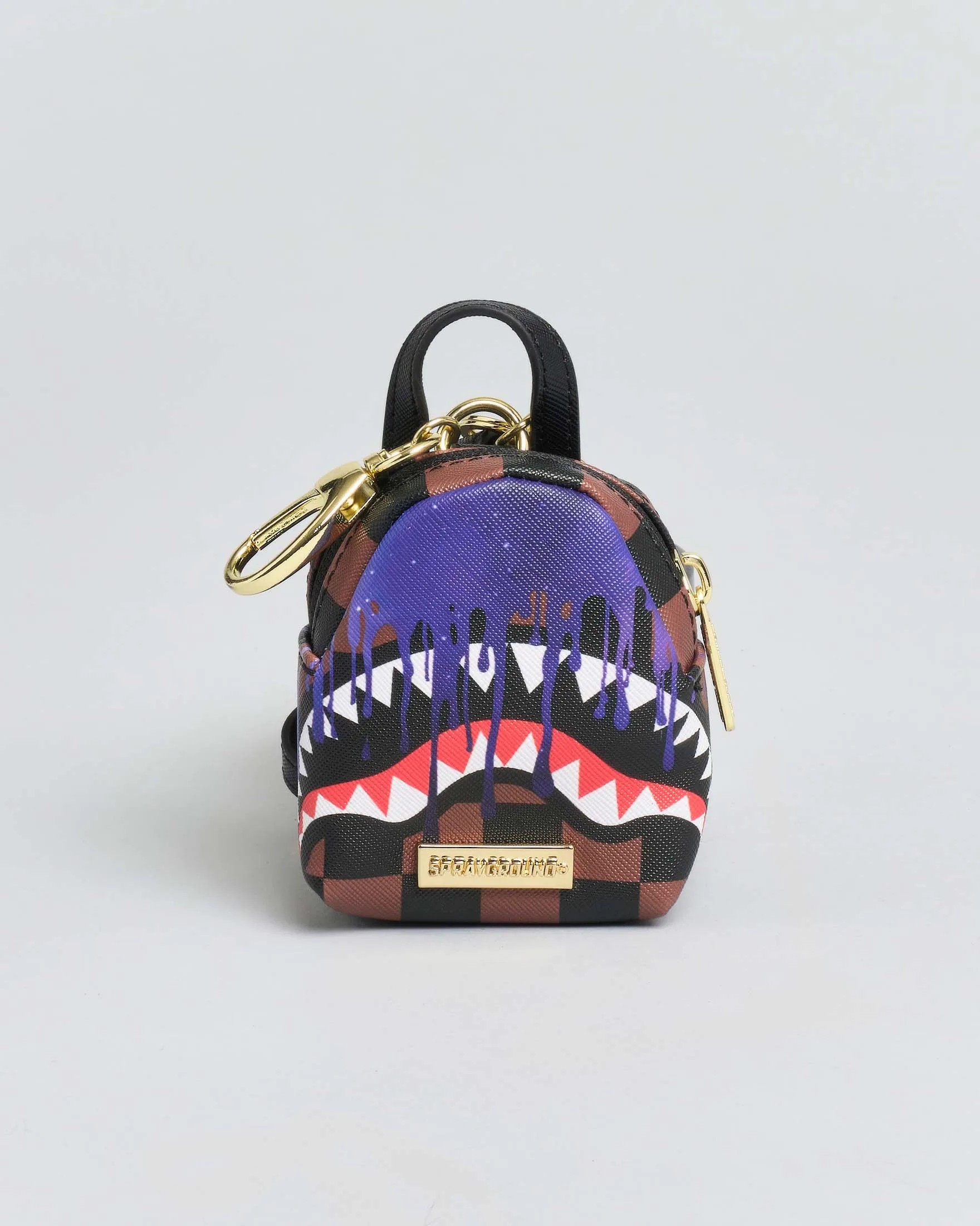 Portachiavi zainetto chekered marrone e nero - Sprayground - FashionsVida