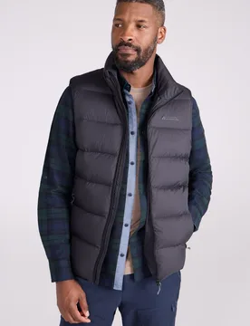 Stratus Mens Packable Down Gilet - Black - Mountain Warehouse - FashionsVida