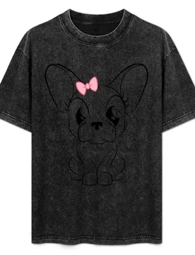 Naya Teh Frenchie Vintage T-Shirt Festive Simple T-Shirt - Aliexpress - FashionsVida