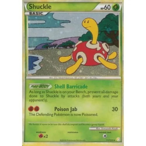 Pokemon HeartGold & SoulSilver 11/123 Shuckle (Holo) - Pokémon - FashionsVida
