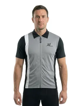 Polo A Maniche Corte Zipper White / Black