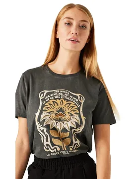 Maglietta A Maniche Corte N0205 Antracite XS - Garcia - FashionsVida