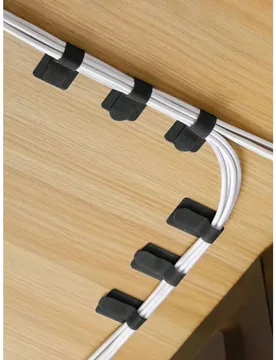 Piezas de abrazaderas de cable de nailon duraderas y autoadhesivas - sujetadores de anillo blancos, organización conveniente de cables de alimentaci? - Shein - FashionsVida