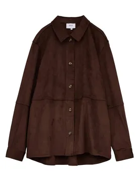 Chemise à Manches Longues Sue Dark Brown M