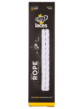 Rope Laces Unisex ShoeCare - White - One Size - Nylon - White - Size: One Size - Crep Protect - FashionsVida