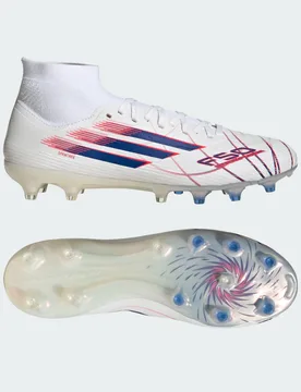 Scarpe da calcio F50 SPARKFUSION PRO Mid Cut Firm Ground / Artificial Ground da donna 37 1/3 Cloud White / Royal Blue / Lucid Red - Adidas - FashionsVida