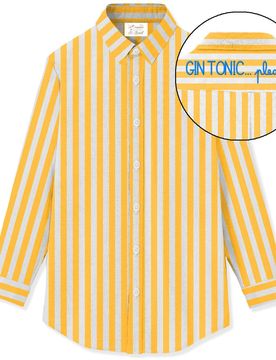 Camicie donna - brigitte cotton stripes mid v gin 92 emb - multicolore