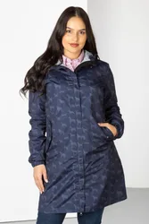 Womens 3/4 Length Waterproof Jacket - - Size: 8