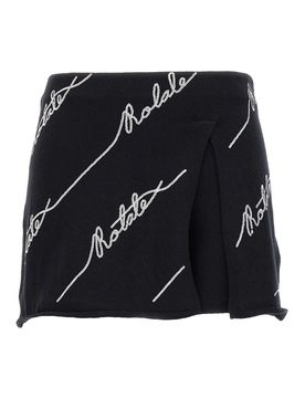 Gonna con paillettes logo mini