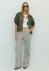 Jacke mit aufgesetzten Taschen Khaki L