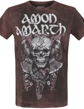 T-Shirt - Carved Skull - S bis 4XL - für Männer - Größe S - braun - EMP exklusives Merchandise! - Männer - male - Amon Amarth - FashionsVida