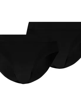 D Knit Sport Briefs 2er-Pack Damen Unterhose, schwarz L